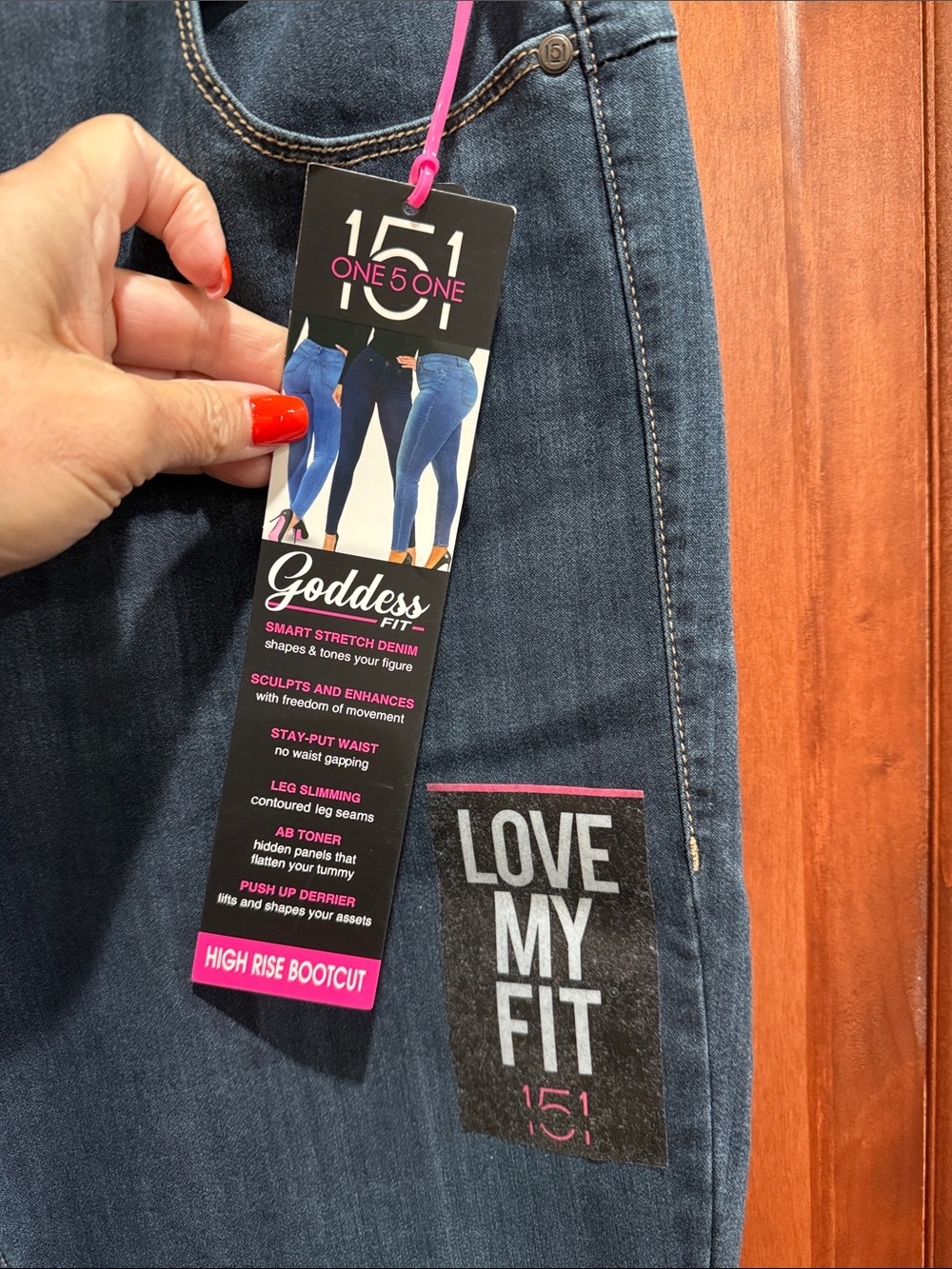 one 5 one Women's Dark Blue Bootcut Jeans - Picture 4 of 8